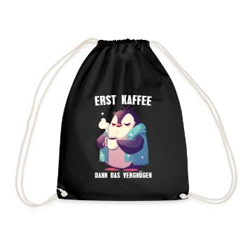 D’abord le café, puis le plaisir Penguin Coffee - Sac de sport léger - noir - Devant