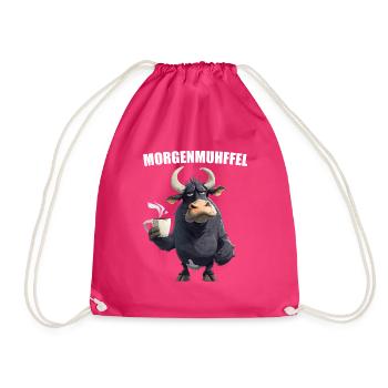 Morning Muhffel Morning Grouch Cow Chemise de sommeil - Sac de sport léger - fuchsia - Devant