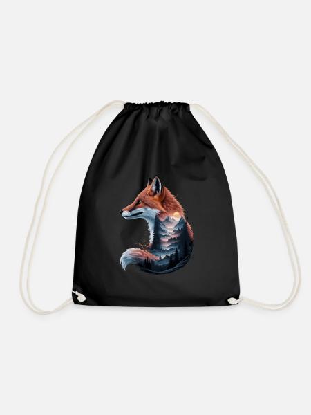 Fuchs Füchse für einen Fuchs Fan - Turnbeutel - Schwarz