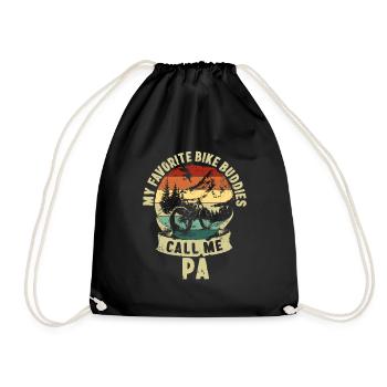 Bike Buddies Fête des Pères Père Enfant Cadeau - Sac de sport léger - noir - Devant