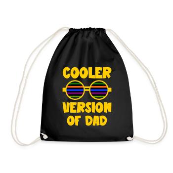 Cooler Version of Dad funny Daddy and Kids Quotes - Drawstring Bag - black - Front