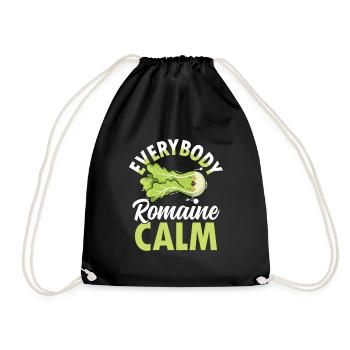 Everybody Romaine Calm für Veganer und - Turnbeutel - Schwarz - Vorne