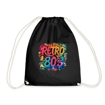 I Love The 80s für alle die 80s lieben - Turnbeutel - Schwarz - Vorne