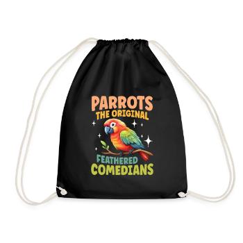 Parrots The Original Feathered Comedians - Turnbeutel - Schwarz - Vorne