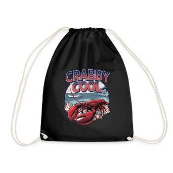 Crabby Cool für Meeresfrüchte Liebhaber - Turnbeutel - Schwarz - Vorne