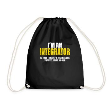 Intégrateur Drôle Dicton Profession Collègue Cadeau - Sac de sport léger - noir - Devant