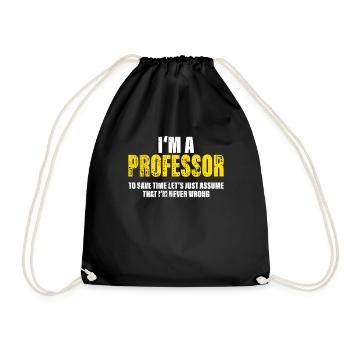 Professeur Drôle Parole Profession Collègue Cadeau - Sac de sport léger - noir - Devant