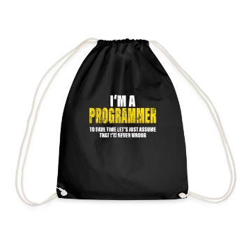 Programmeur Drôle Profession Collègues Cadeau - Sac de sport léger - noir - Devant