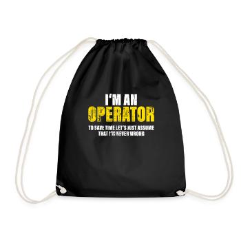 Opérateur Drôle Dicton Profession Collègue Cadeau - Sac de sport léger - noir - Devant