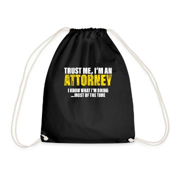 Trust Me I'm a Lawyer Colleagues Gift - Drawstring Bag - black - Front