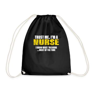 Croyez-moi je suis une infirmière Cadeau - Sac de sport léger - noir - Devant