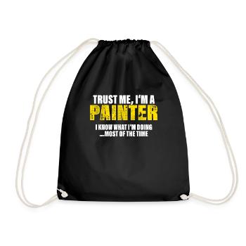 Croyez-moi, je suis peintre, collègue de travail - Sac de sport léger - noir - Devant