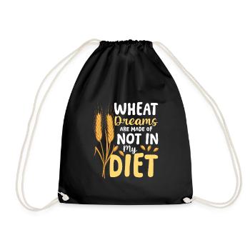 Wheat dreams are made of these not in my diet - Turnbeutel - Schwarz - Vorne