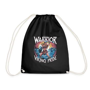Warrior Spirit and Viking Pride für Wikinger - Turnbeutel - Schwarz - Vorne