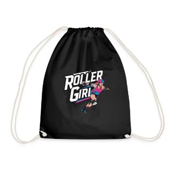 Rollschuhfahren für einen Rollschuhfahrerin - Turnbeutel - Schwarz - Vorne