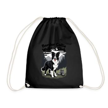 Border Collie Walking Club - Turnbeutel - Schwarz - Vorne