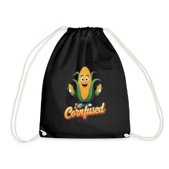 I'm Cornfused für einen Mais Esser Maiskolben Fan - Turnbeutel - Schwarz - Vorne