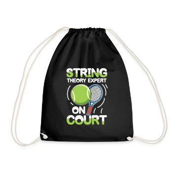 String Theory Expert On Court - Turnbeutel - Schwarz - Vorne