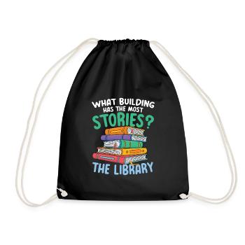 What Building Has The Most Stories The Library - Turnbeutel - Schwarz - Vorne