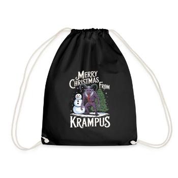 Krampus Knecht Ruprecht Perchten Nikolaus - Turnbeutel - Schwarz - Vorne