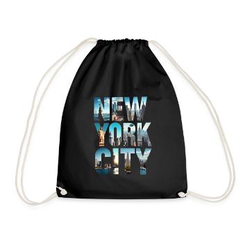New York City Skyline - Turnbeutel - Schwarz - Vorne