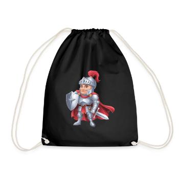Freundlicher Ritter als Geburtstagsgeschenk Design - Turnbeutel - Schwarz - Vorne