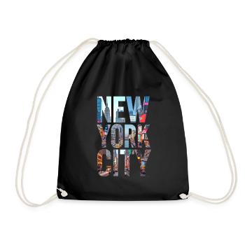 New York City Skyline - Turnbeutel - Schwarz - Vorne