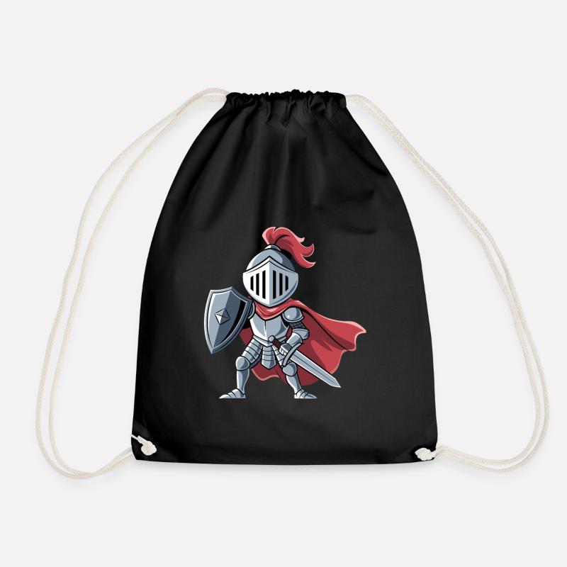 Freundlicher Ritter als Geburtstagsgeschenk Design - Turnbeutel - Schwarz
