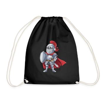 Freundlicher Ritter als Geburtstagsgeschenk Design - Turnbeutel - Schwarz - Vorne