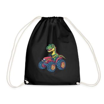 T-Rex Enfants Animaux - Sac de sport léger - noir - Devant