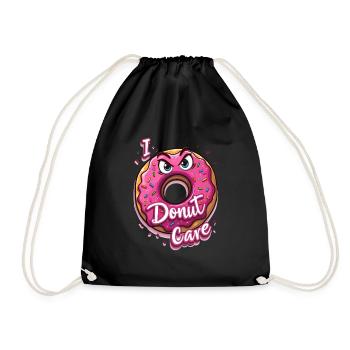 I Donut Care für einen Donut-Liebhaber - Turnbeutel - Schwarz - Vorne