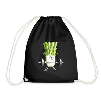 Poireaux soulevés de terre - Sac de sport léger - noir - Devant