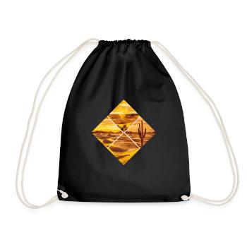 Paysage losange du désert Inspiration artistique - Sac de sport léger - noir - Devant