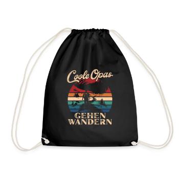 Cool Mpas Aller Randonnée Rétro Grand-père - Sac de sport léger - noir - Devant