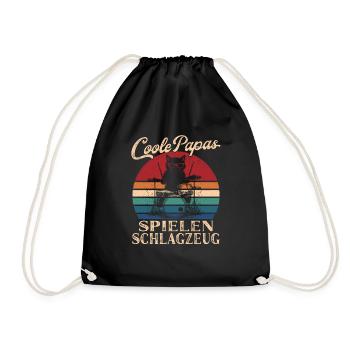 Cool Dads Play Drums Dad Gift - Sac de sport léger - noir - Devant