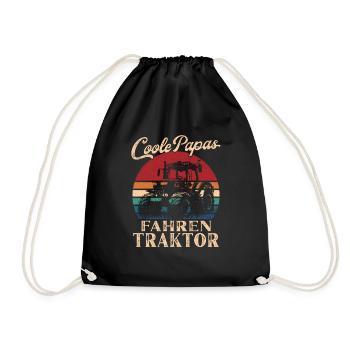 Cool Dappas Conduisant Tracteur Rétro Papa Cadeau - Sac de sport léger - noir - Devant