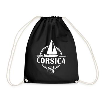 Segelboot Insel Korsica Sailboat Corsica France - Turnbeutel - Schwarz - Vorne