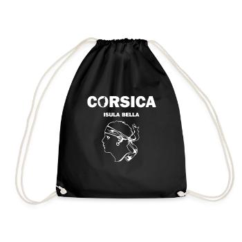 Corsica Isula Bella Corse Pirate France - Turnbeutel - Schwarz - Vorne