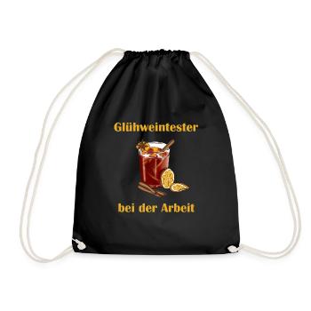 Gluehweintester - Turnbeutel - Schwarz - Vorne