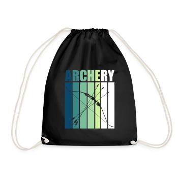 Archery Gift Idea & T-Shirt - Drawstring Bag - black - Front