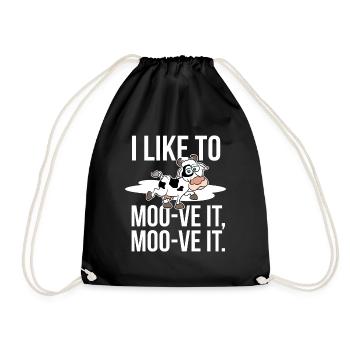 Kühe, die ich gerne moove es Cow Lover Geschenk Geburtstag - Turnbeutel - Schwarz - Vorne