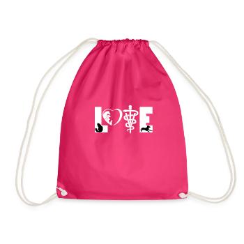 Veterinarian - Drawstring Bag - fuchsia - Front