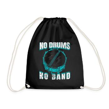 Drums - Drawstring Bag - black - Front