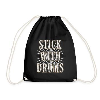 Drums - Drawstring Bag - black - Front