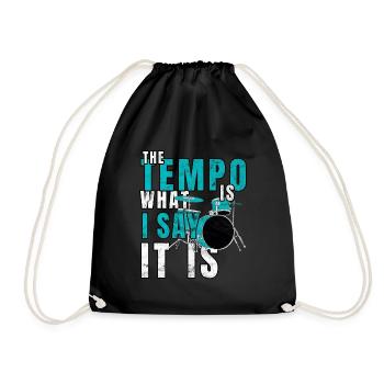 Drums - Drawstring Bag - black - Front
