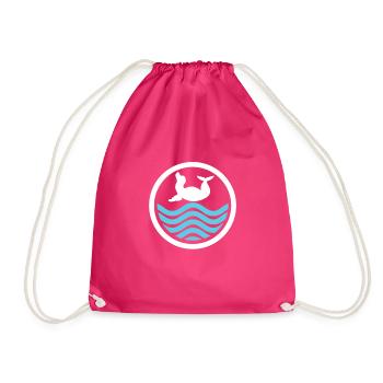 Seal - Drawstring Bag - fuchsia - Front