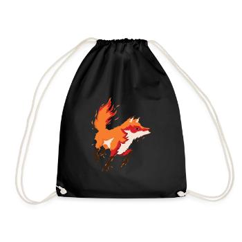 Fuchs Wald Wildnis Jagd Wald fox vulpes Geschenk - Turnbeutel - Schwarz - Vorne