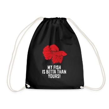 Betta Splendens poisson cadeau poisson cadeau labyrinthe - Sac de sport léger - noir - Devant