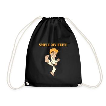 Kung Fu Fighting Karate Spruch Geschenk - Turnbeutel - Schwarz - Vorne