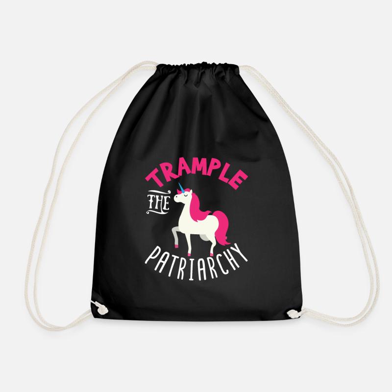 Trample The Patriarchy Unicorn Power - Turnbeutel - Schwarz